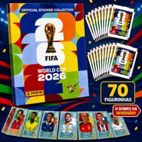 Álbum Copa do Mundo da FIFA 2026™ Brochura + 1008 Figurinhas (144 Envelopes) FIFA WORLD CUP 2026™